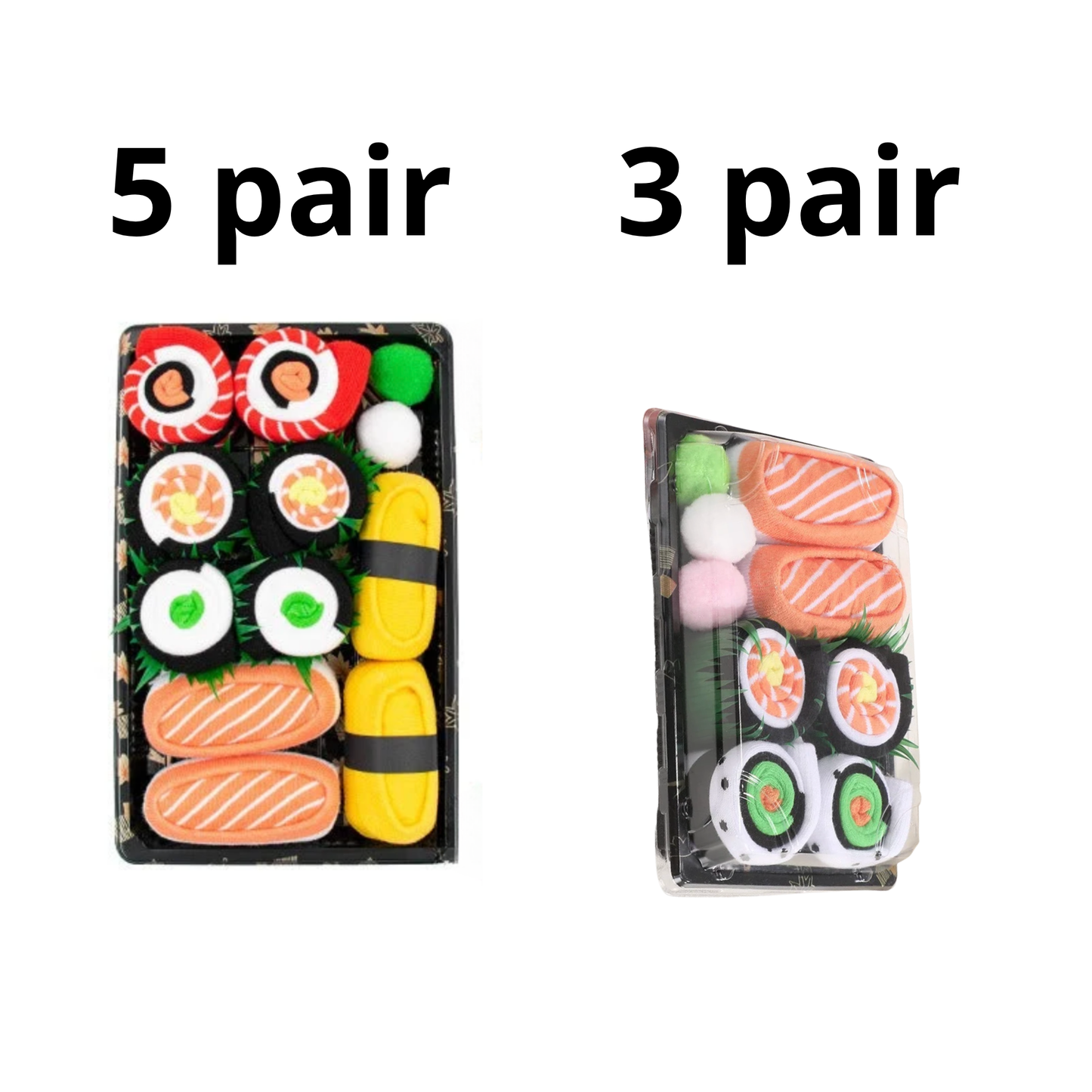 Sushi Socks – 5 Pairs in a Takeaway Box