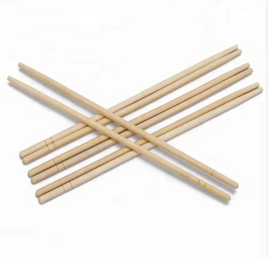 A pair of real wooden chopsticks